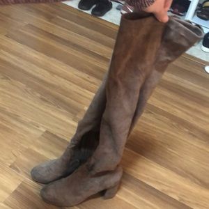 suede over the knee boots
